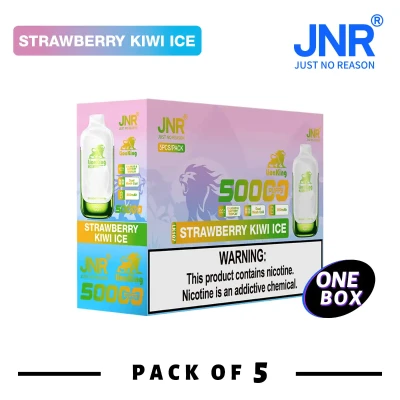 1 Box (5 pcs) Strawberry Kiwi Ice | JNR Lion King 50K Puffs Disposable Vape